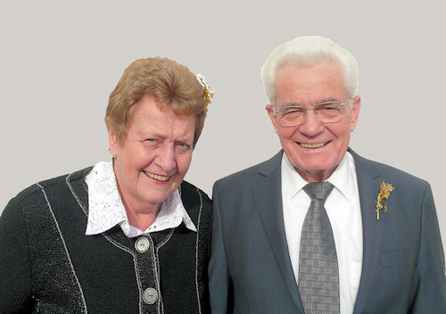 Eheleute Mia und Friedel Mehlig zur Goldenen Hochzeit